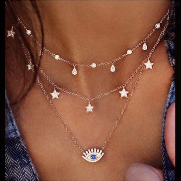 Lulus Jewelry - LAST ONE All Seeing Eye Layered Necklace